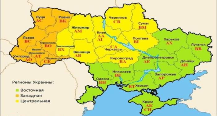 автомобильные номерные знаки Украины
